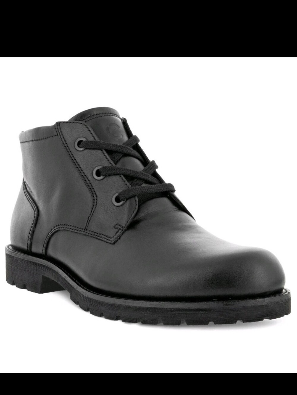 Men's NWT Ecco Jamestown Black Leather Ankle Boot Size 9 - 9.5